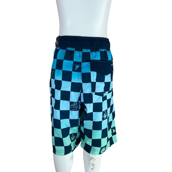 Hurley Little Boys Character Check Pull-on Swim Trunks Med NWT - Picture 3 of 4
